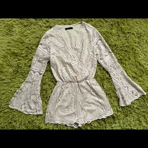 Beautiful Cream Lace Romper